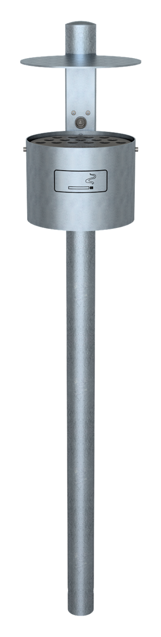 Schake Coș de gunoi, Ø 200 mm, Ø60x1300 mm, oțel zincat