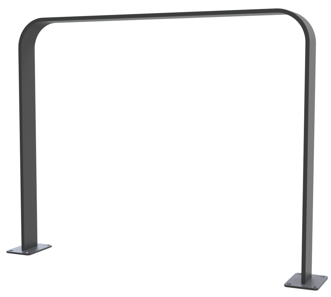 Schake Suport pentru biciclete, DB 703, 80 × 12 mm, oțel zincat la cald, fix, pentru betonare, cod 4052_100BP