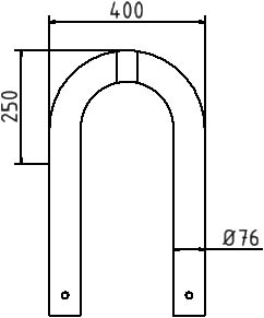Schake Protecție anti-impact, Ø 76 mm, oțel zincat la cald, galben/negru, pentru betonare, cod 477_01BG