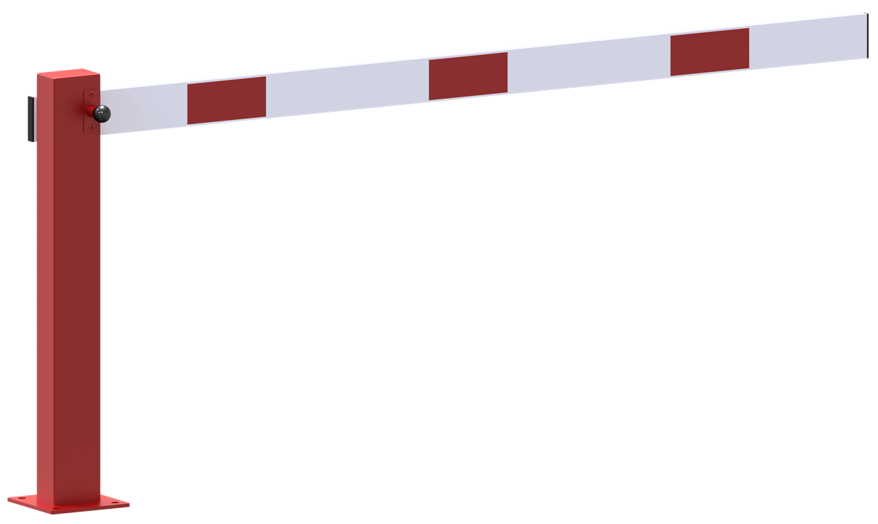 Schake Stâlp de protecție, 120 × 80 mm, 100 × 20 mm, oțel zincat la cald, roșu/alb, fix, cod 4011_201VPB