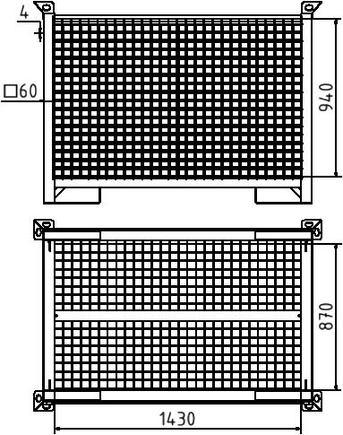 Schake Cutie de transport, 1,43 m, 0,87 m