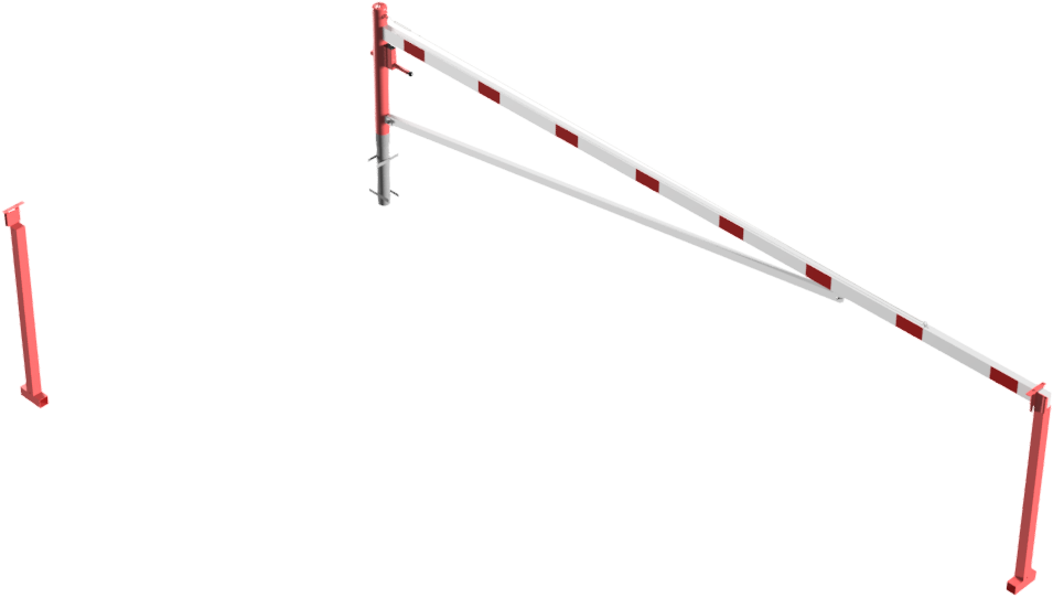Schake Barieră batantă, Ø 102 mm, 100 × 50 mm, oțel zincat la cald, cu închidere, pentru betonare, cod 4213_55ZB