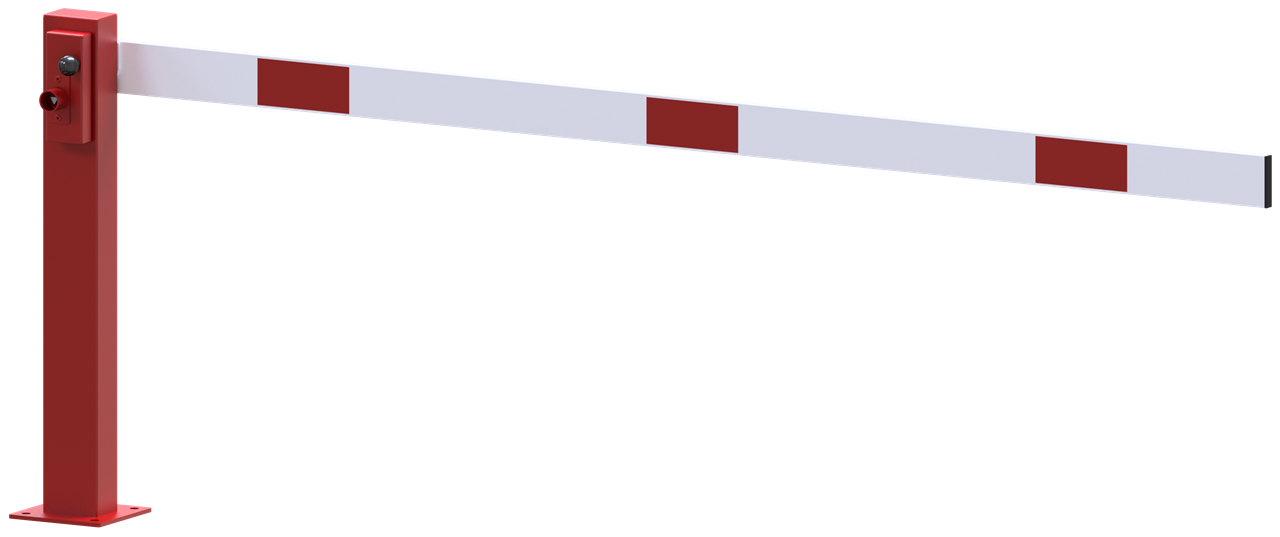 Schake Stâlp de protecție, 120 × 80 mm, 100 × 20 mm, oțel zincat la cald, roșu/alb, fix, cod 4011_251FPB