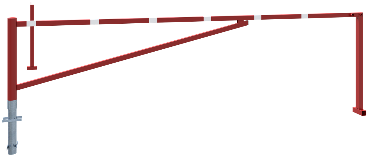 Schake Barieră batantă, Ø 102 mm, 60 × 40 mm, oțel zincat la cald, cu închidere, pentru betonare, cod 413_450FB