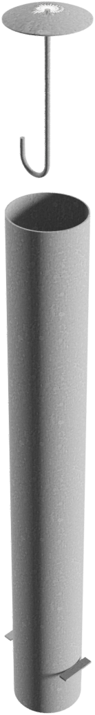 Schake Bornă de protecție, Ø 152 × 3,2 mm, oțel zincat la cald, fix, pentru betonare, cod 40150A