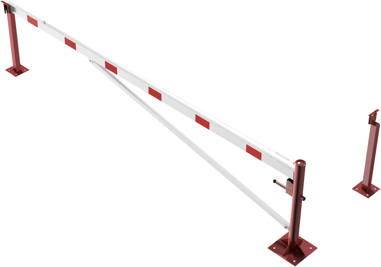 Schake Barieră batantă, Ø 102 mm, 100 × 50 mm, oțel zincat la cald, fix, cu închidere, cod 4213_45ZBP