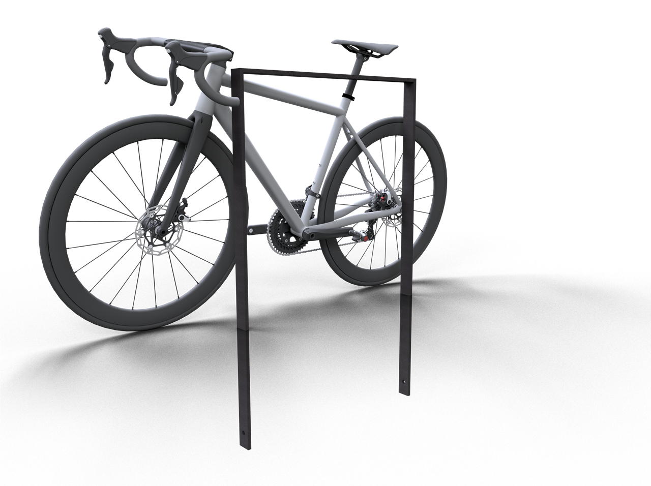 Schake Suport pentru biciclete, DB 703, 50 × 12 mm, oțel zincat la cald, pentru betonare, cod 450_075B