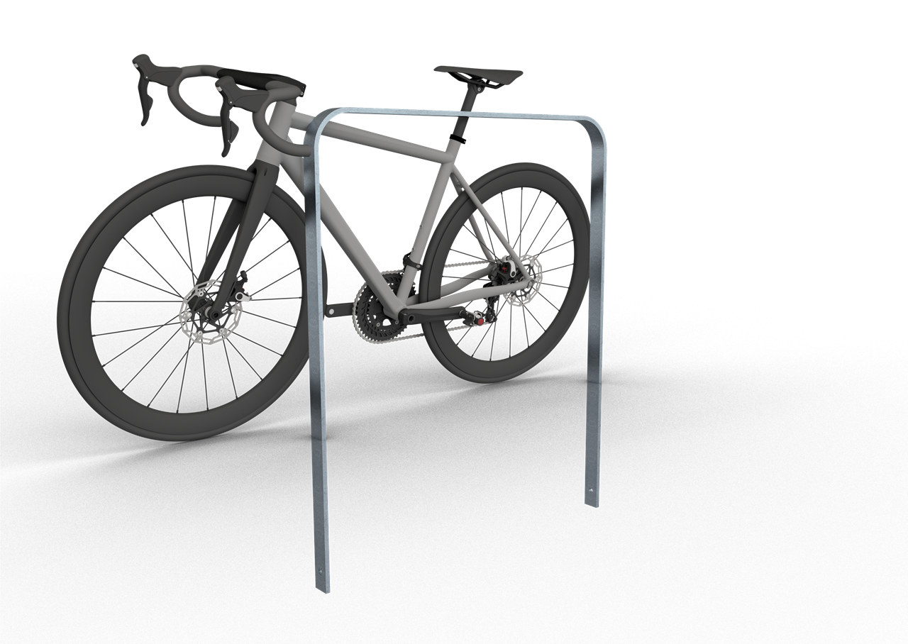 Schake Suport pentru biciclete, DB 703, 50 × 12 mm, 80 × 12 mm, oțel zincat la cald, pentru betonare, cod 4050_100