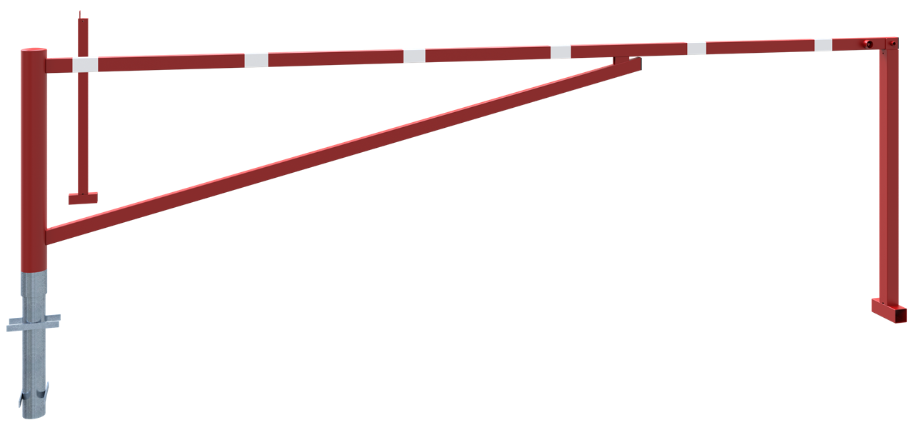Schake Barieră batantă, Ø 102 mm, 60 × 40 mm, oțel zincat la cald, cu închidere, pentru betonare, cod 413_400FB
