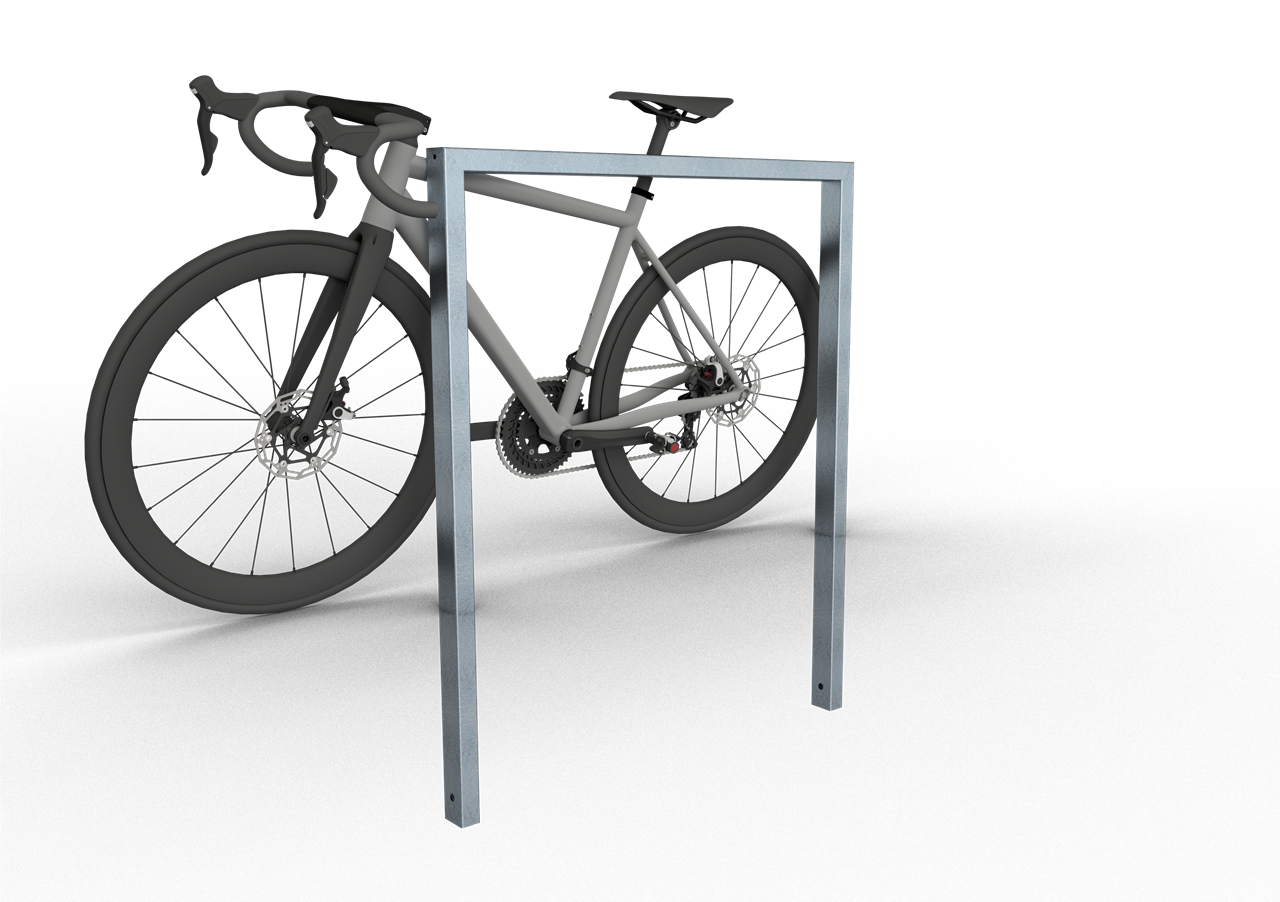 Schake Suport pentru biciclete, DB 703, 60 × 40 mm, oțel zincat la cald, pentru betonare, cod 456_100