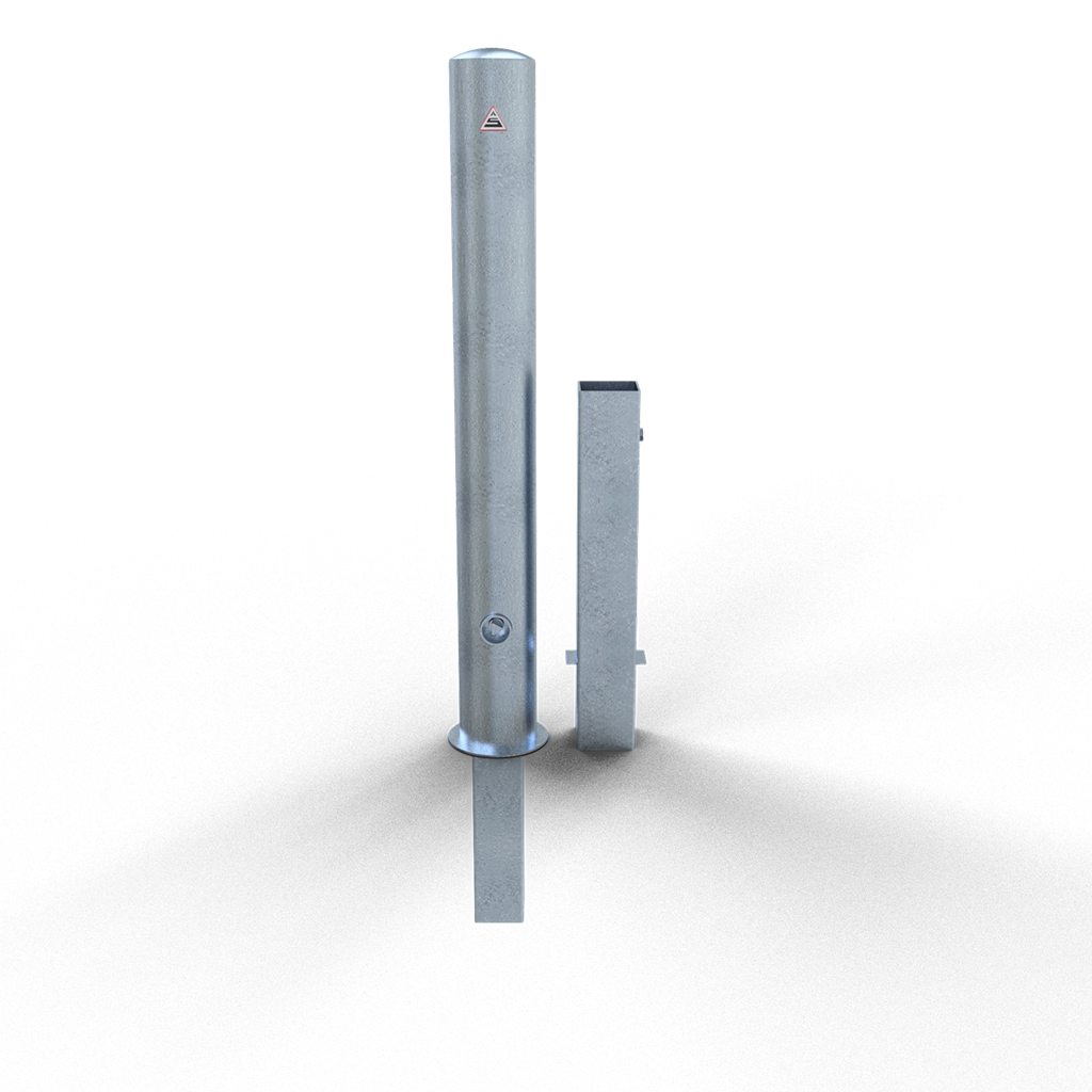 Schake Bornă de protecție, Ø 108 × 2,9 mm, oțel zincat la cald, demontabil, cu închidere, cod 493F