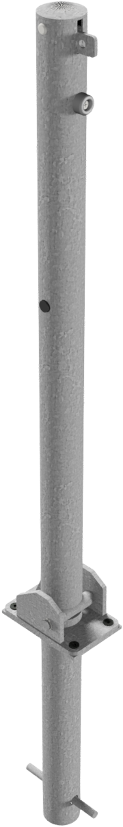 Schake Stâlp de protecție, Ø 60 × 2,5 mm, oțel zincat la cald, pliabil, cu închidere, pentru betonare, cod 460UVH+1