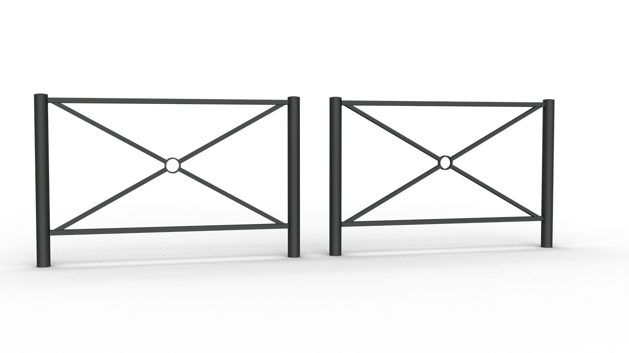 Schake Gard urban, DB 703, Ø 76 mm, 30 × 30 mm, oțel zincat la cald, cod 418_7040B