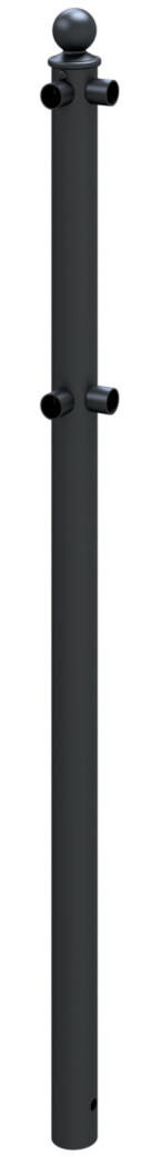 Schake Balustradă de protecție, RAL 7016, Ø 60 mm, oțel zincat la cald, fix, pentru betonare, cod 467_13B