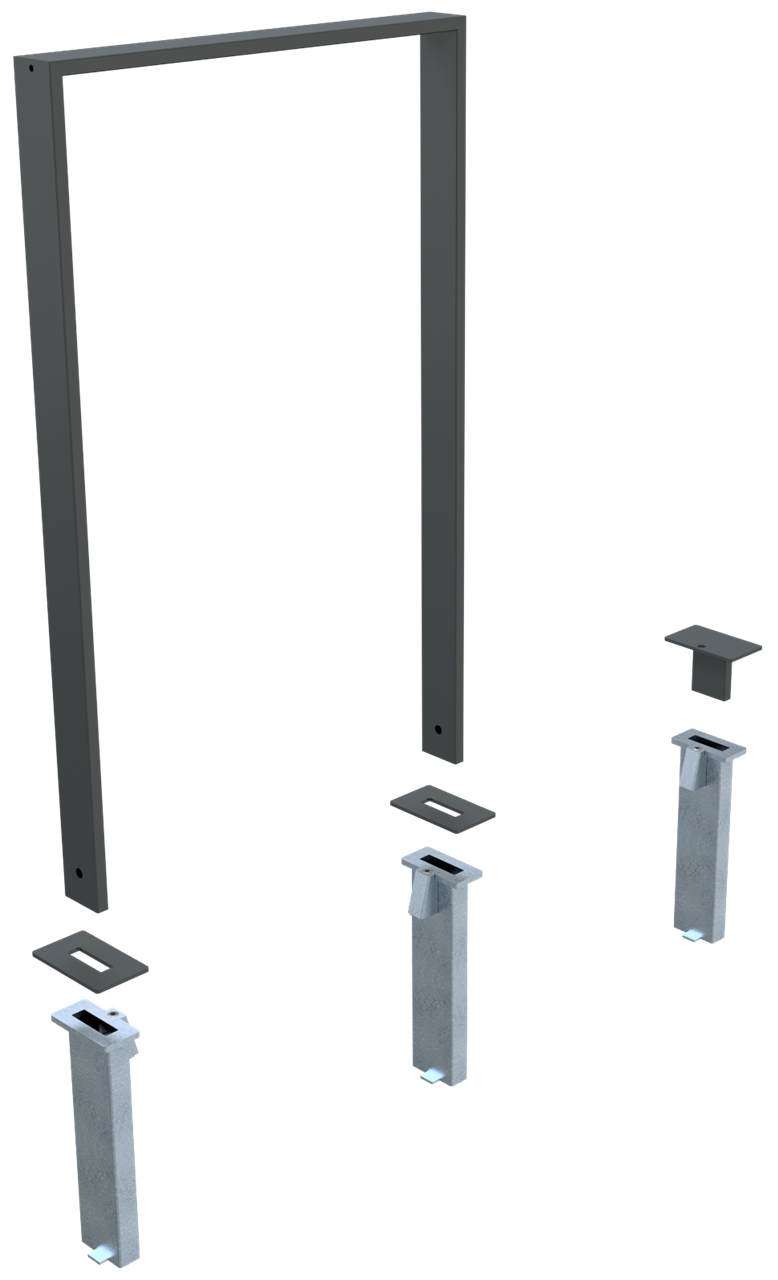 Schake Suport pentru biciclete, 50 × 12 mm, 50 × 10 mm, oțel zincat la cald, cod 450_20