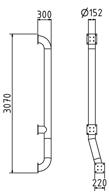 Schake Barieră pentru parcare, Ø 152,4 mm, oțel zincat la cald, cod 40157LBG