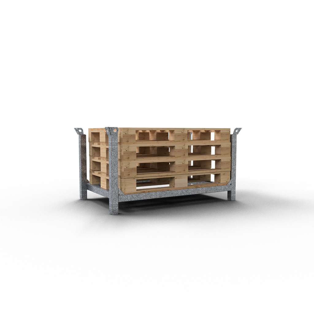 Schake Palet pentru depozitare și transport, 60 × 60 mm, 1,20 m, oțel zincat, cod 50114-50