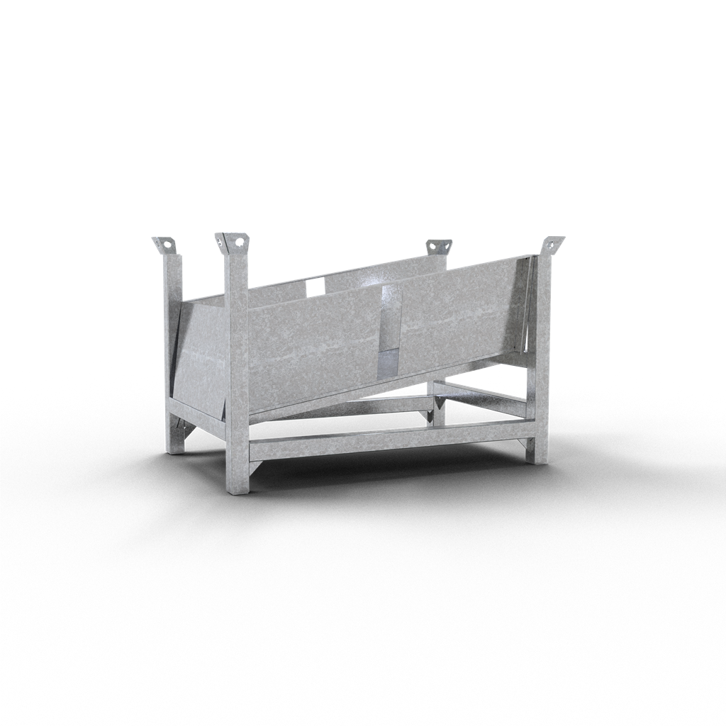 Schake Palet pentru depozitare și transport, 1200 × 800 × 820 mm, oțel zincat