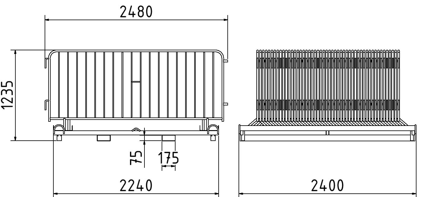 Schake Gard de delimitare pentru evenimente, set 50 buc., tip E, cod 419_00E-SET50