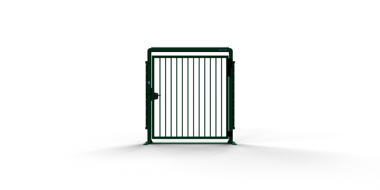 Schake Sistem de siguranță pentru șantier, RAL 6005, 440 × 1980 × 2205 mm, oțel zincat, fix, cod 4VDM18B6005