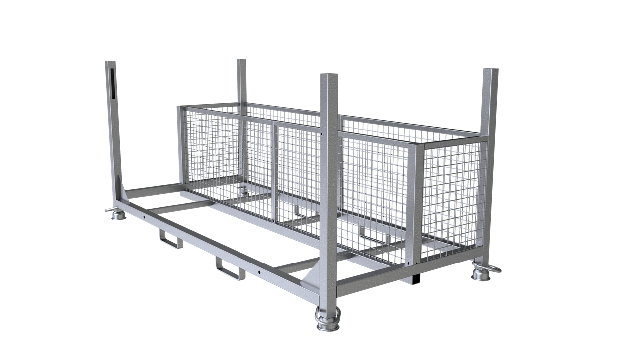 Schake Grilaj pentru șantier, tip Protection, 2645 × 975 × 1410 mm, 2525 × 450 × 1260 mm, oțel zincat