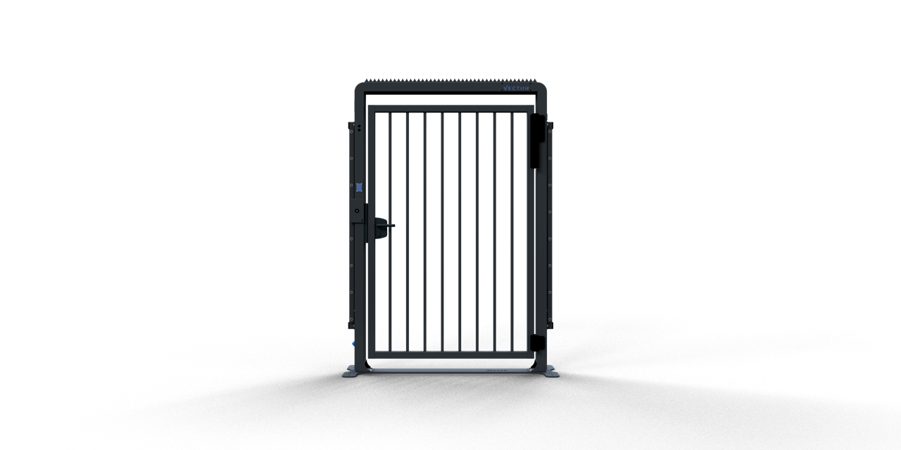 Schake Sistem de siguranță pentru șantier, RAL 7016, 440 × 1580 × 2205 mm, oțel zincat, fix, cod 4VDM13B7016