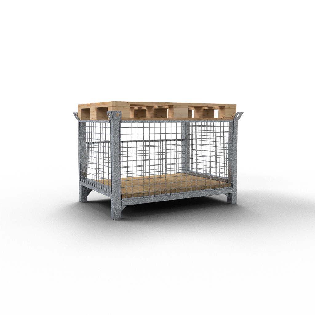 Schake Palet pentru depozitare și transport, 60 × 60 mm, 1,05 m, oțel zincat, cod 50118-3