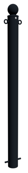 Schake Bornă de protecție, seria 484B, RAL 9005, Ø 82 mm, oțel zincat la cald, fix, cod 484B+2