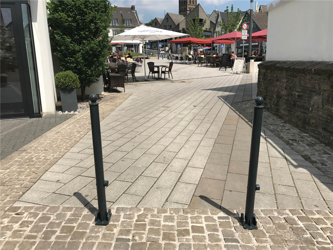 Schake Bornă de protecție, seria 465B, RAL 7016, Ø 60 mm, oțel zincat, antracit, cod 465B