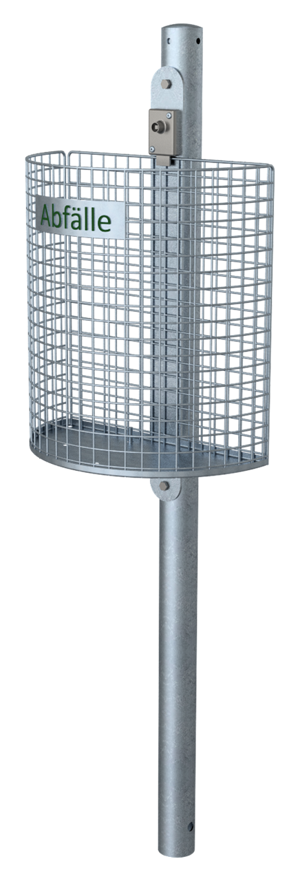 Schake Coș de gunoi, Ø60x1300 mm, 210 × 400 mm, oțel zincat