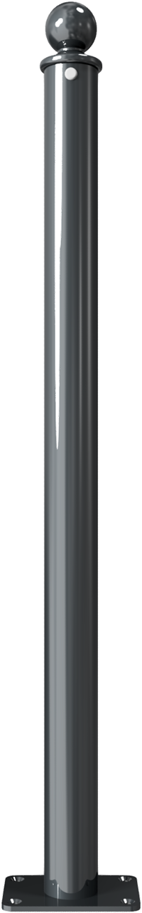 Schake Bornă de protecție, seria 465B, RAL 7016, Ø 60 mm, 100 × 150 mm, oțel zincat, cod 465PB+1
