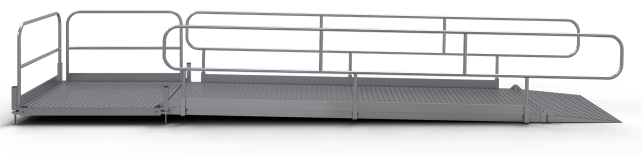 Schake Rampă de acces, 1,5 m, 6,6 m, aluminiu, pliabil