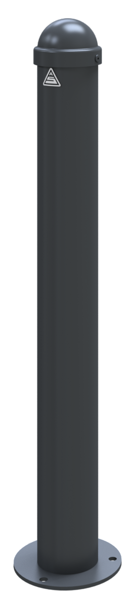Schake Bornă de protecție, RAL 7016, Ø 102 mm, 100 × 150 mm, oțel zincat la cald, antracit, cod 496PB