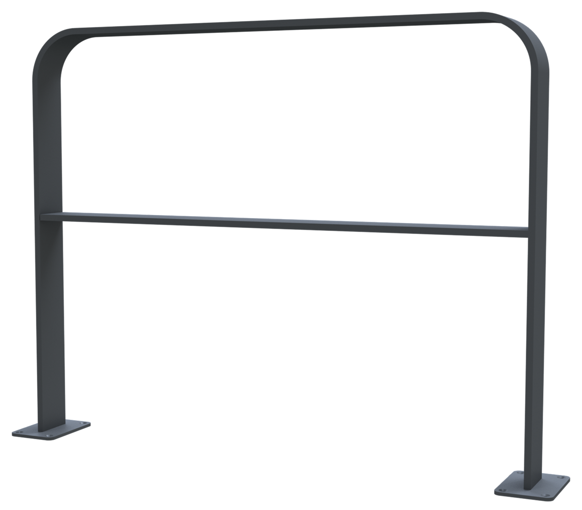 Schake Suport pentru biciclete, DB 703, 80 × 12 mm, oțel zincat la cald, fix, pentru betonare, cod 4053_100BP