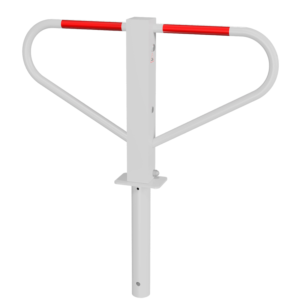Schake Blocaj pentru parcare, 70 × 70 mm, oțel zincat la cald, pliabil, cu închidere, pentru betonare, cod 40771