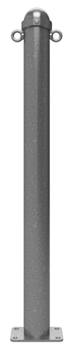 Schake Bornă de protecție, seria 477B, RAL 7016, Ø 76 mm, 100 × 150 mm, oțel zincat, cod 477PB+2