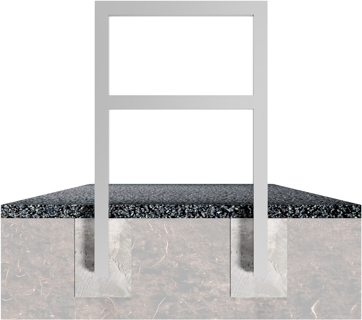 Schake Suport pentru biciclete, DB 703, 60 × 60 mm, oțel zincat la cald, pentru betonare, cod 455_045