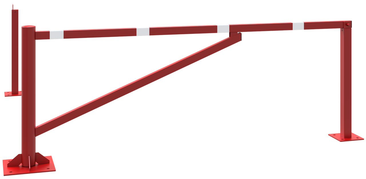 Schake Barieră batantă, Ø 102 mm, 60 × 40 mm, oțel zincat la cald, fix, cu închidere, cod 413_250VBP