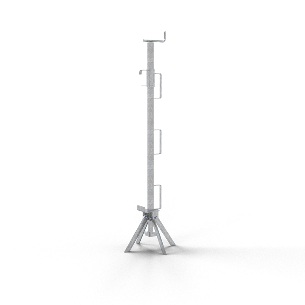 Schake Balustradă de protecție, set, 35 × 35 mm, oțel zincat, fix