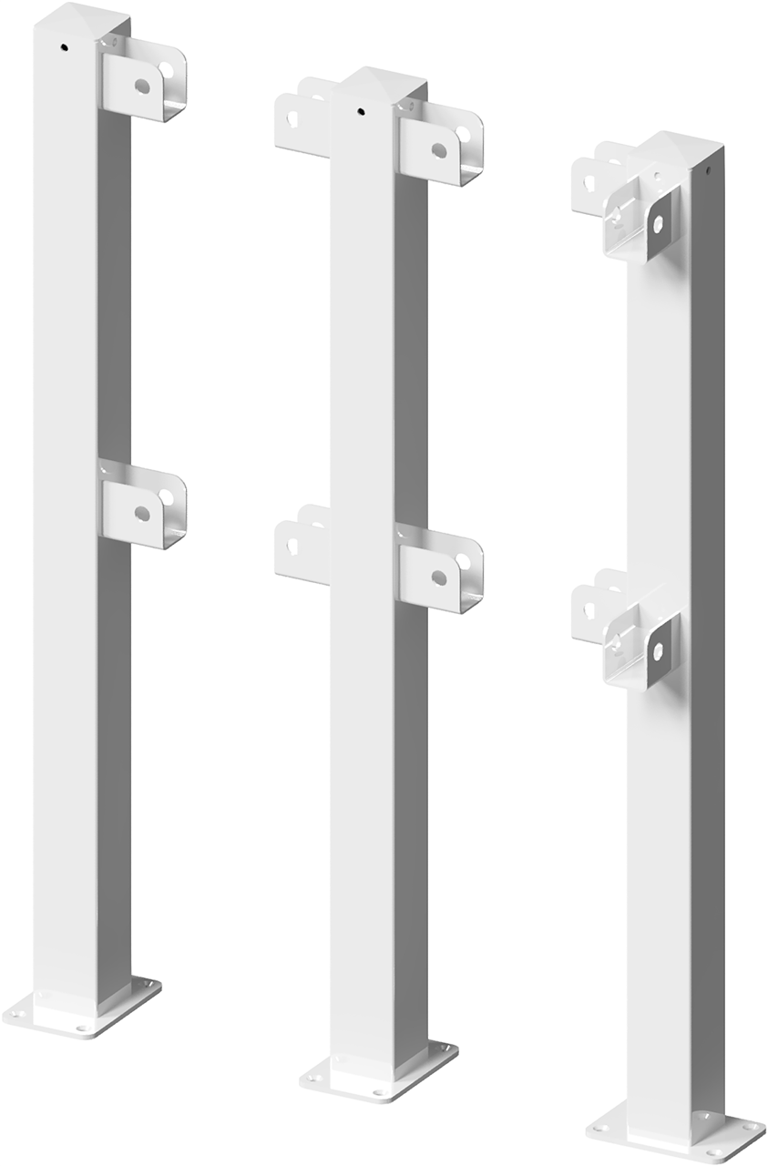 Schake Balustradă de protecție, 70 × 70 mm, 60 × 40 mm, oțel zincat la cald, fix, cod 4270P