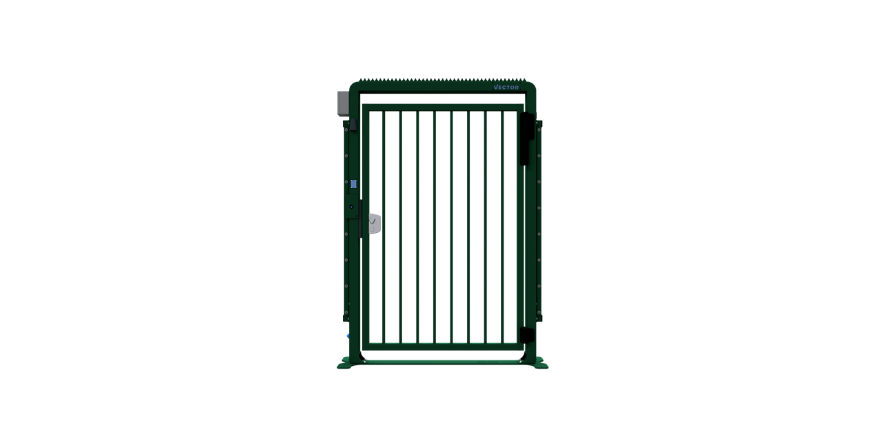 Schake Sistem de siguranță pentru șantier, RAL 6005, 440 × 1580 × 2205 mm, oțel zincat, fix, cod 4VDE13B6005