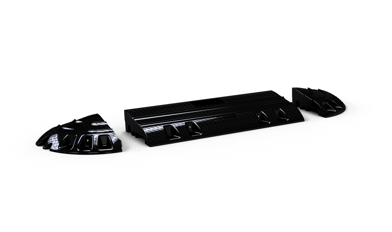 Schake Limitator de viteză sau rampă, tip NOX, 1000 × 350 × 120 mm, fix, mobil
