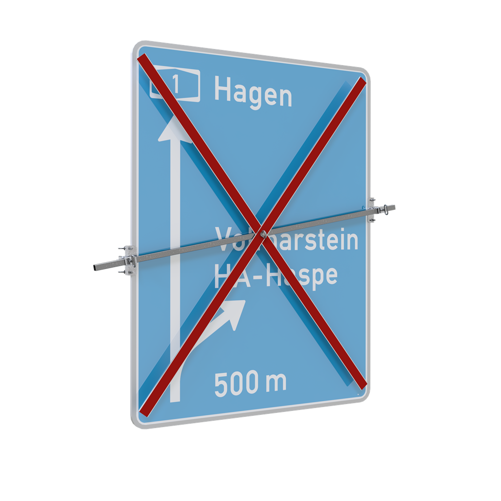 Schake Bară de anulare pentru indicator rutier, 40 × 40 mm, oțel
