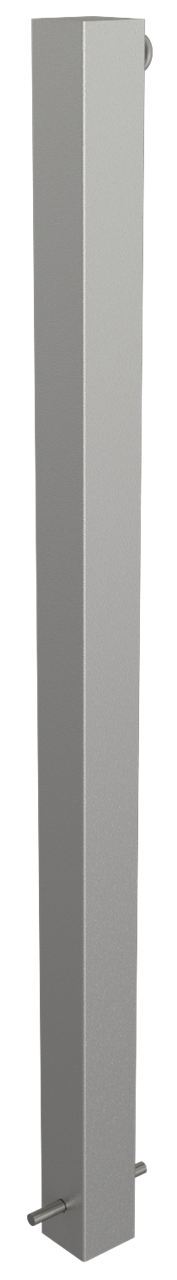 Schake Stâlp de protecție, 70 × 70 mm, oțel inoxidabil, fix, cu închidere, pentru betonare, cod 4070+1