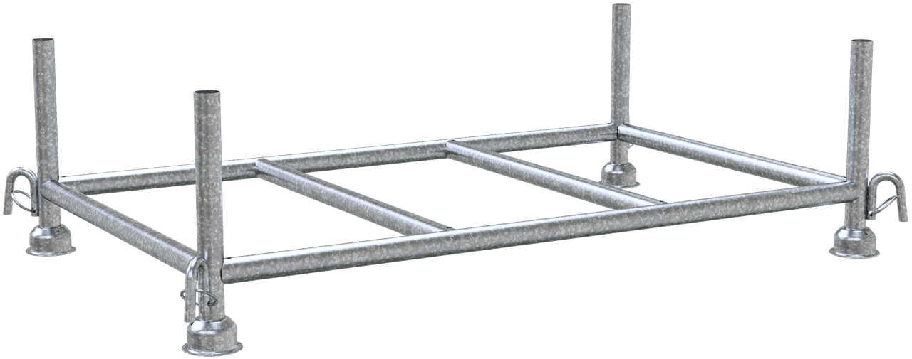 Schake Palet pentru depozitare și transport, Ø 48,3 mm, 1,50 m, oțel zincat, cod 50210-030H
