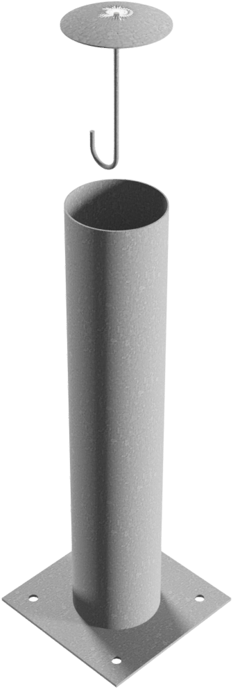Schake Bornă de protecție, Ø 193 × 3,6 mm, oțel zincat la cald, fix, cod 40193A
