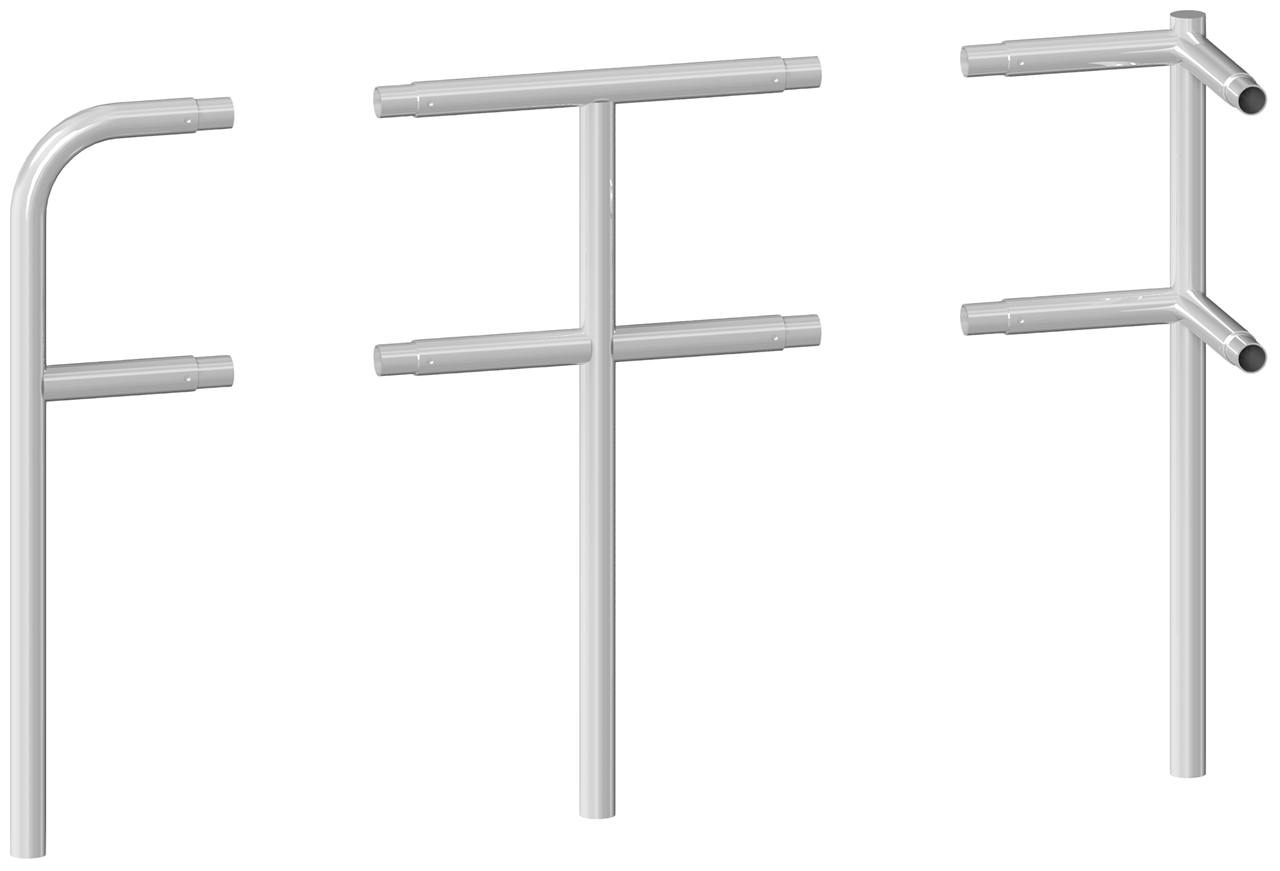 Schake Balustradă de protecție, Ø 48 mm, oțel zincat la cald, fix, pentru betonare, cod 448_80