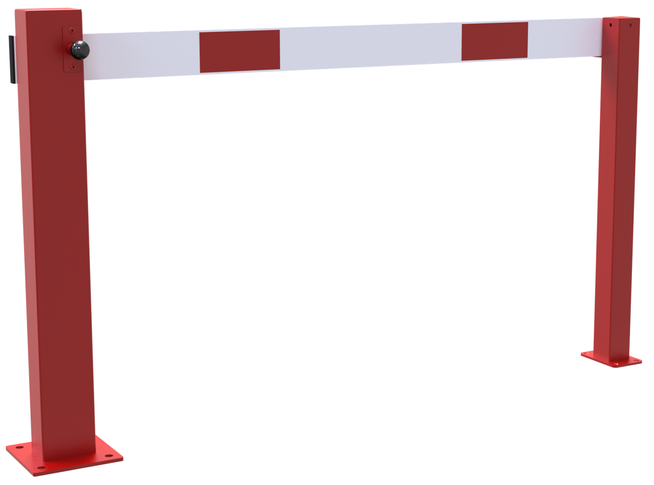 Schake Stâlp de protecție, 120 × 80 mm, 100 × 20 mm, oțel zincat la cald, roșu/alb, fix, cod 4011_150VPB
