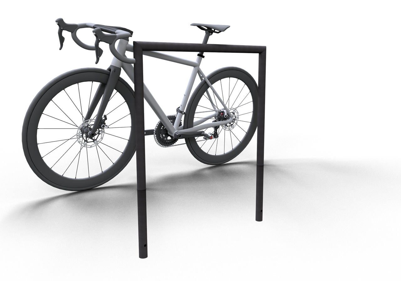 Schake Suport pentru biciclete, DB 703, Ø 48 × 2,5 mm, oțel zincat, pentru betonare, cod 447_12B
