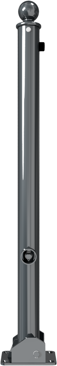 Schake Bornă de protecție, seria 465B, RAL 7016, Ø 60 mm, 100 × 150 mm, oțel zincat, cod 465FUB+1